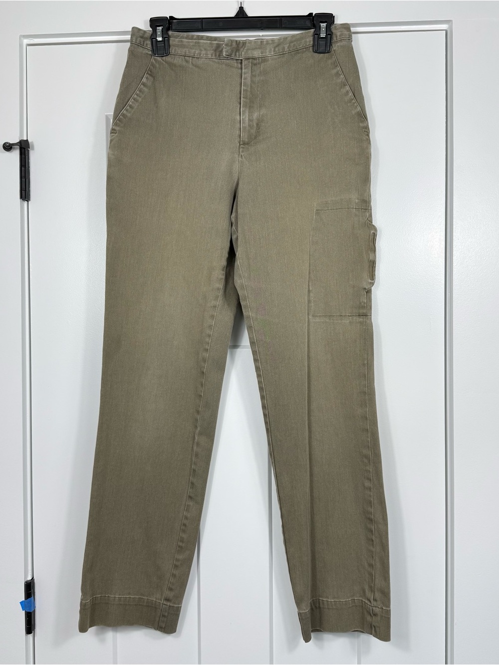 Columbia Straight Leg Cargo Pants Cotton Blend Olive Green Women’s Size 8